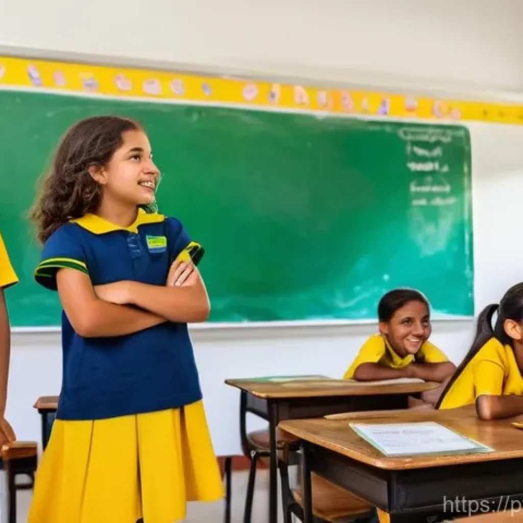 방과후지도사와 공립 사립 학교 차이 - **A Vibrant Brazilian Public School Classroom**
    "A cheerful and diverse group of Brazilian child...