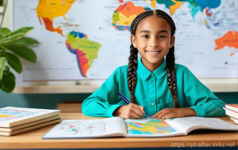 방과후지도사 아동 학습 스타일 분석 - **Prompt for a Visual Learner:**
    A vibrant, brightly lit image featuring a cheerful 8-year-old g...