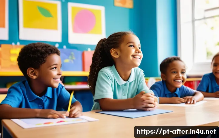 방과후지도사 근무 시간과 워라밸 - A cheerful female ATL monitor in her late 20s, wearing comfortable, professional casual attire (like...